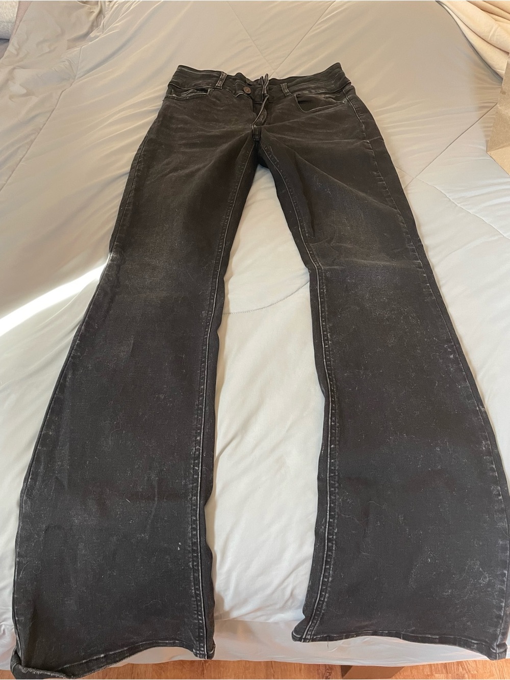 KanCan Faded Black Wide-Leg Jeans